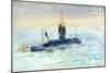 Submarine D7, Early 20Th Century (Watercolour, Graphite)-William Lionel Wyllie-Mounted Giclee Print