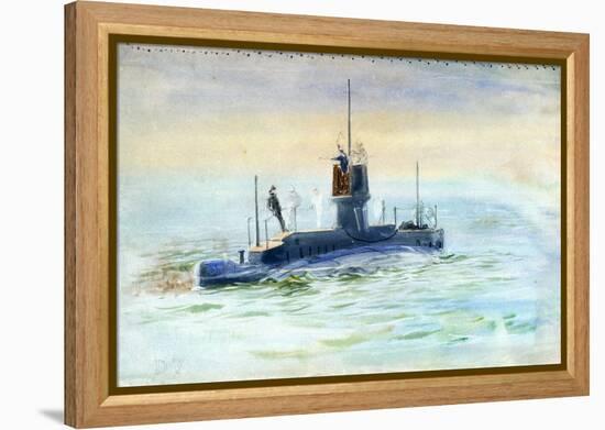 Submarine D7, Early 20Th Century (Watercolour, Graphite)-William Lionel Wyllie-Framed Premier Image Canvas