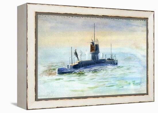 Submarine D7, Early 20Th Century (Watercolour, Graphite)-William Lionel Wyllie-Framed Premier Image Canvas