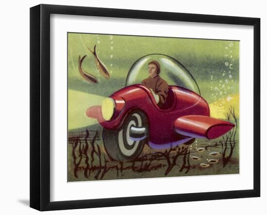 Submarine Motor Cycle-null-Framed Art Print