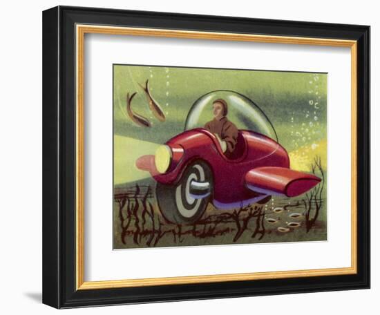 Submarine Motor Cycle-null-Framed Art Print