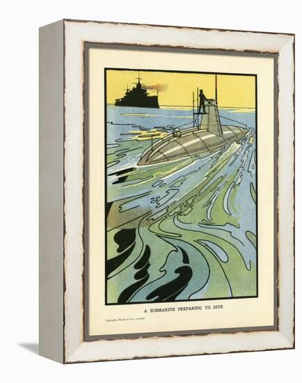 Submarine on Surface-Charles Robinson-Framed Stretched Canvas