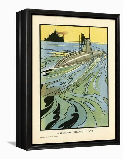 Submarine on Surface-Charles Robinson-Framed Stretched Canvas