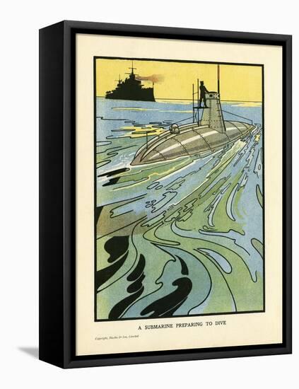 Submarine on Surface-Charles Robinson-Framed Stretched Canvas