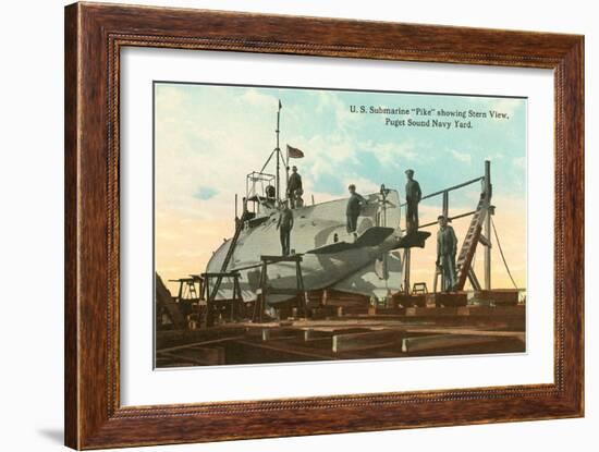 Submarine Pike, Puget Sound Navy Yard, Washington-null-Framed Art Print