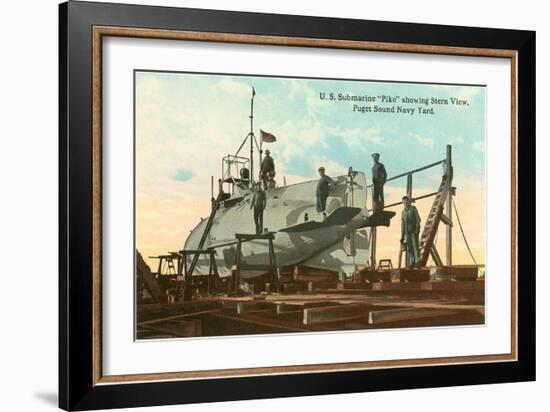 Submarine Pike, Puget Sound Navy Yard, Washington-null-Framed Art Print