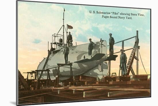 Submarine Pike, Puget Sound Navy Yard, Washington-null-Mounted Art Print