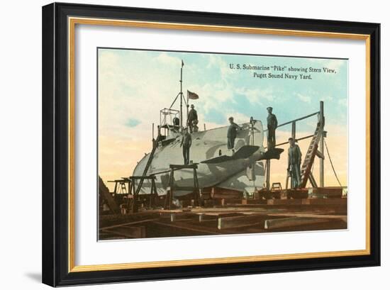 Submarine Pike, Puget Sound Navy Yard, Washington-null-Framed Art Print