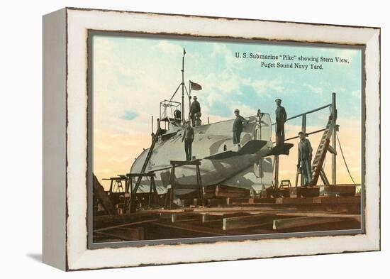 Submarine Pike, Puget Sound Navy Yard, Washington-null-Framed Stretched Canvas