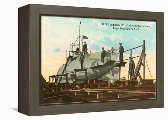 Submarine Pike, Puget Sound Navy Yard, Washington-null-Framed Stretched Canvas