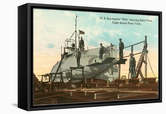 Submarine Pike, Puget Sound Navy Yard, Washington-null-Framed Stretched Canvas