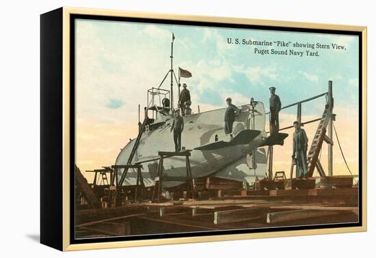 Submarine Pike, Puget Sound Navy Yard, Washington-null-Framed Stretched Canvas