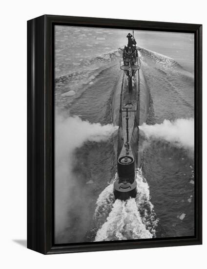Submarine Roaring Through the Ocean-Dmitri Kessel-Framed Premier Image Canvas