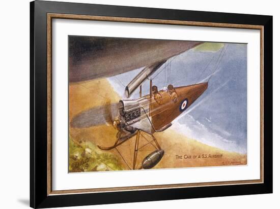 Submarine Scout Airship-GT Clarkson-Framed Art Print