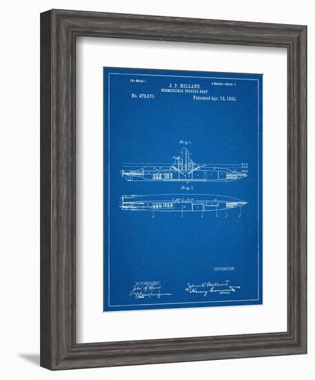 Submarine Vessel Patent-null-Framed Art Print