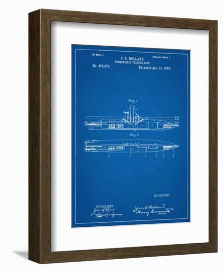 Submarine Vessel Patent-null-Framed Art Print