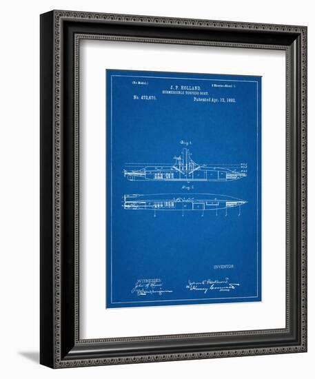 Submarine Vessel Patent-null-Framed Art Print