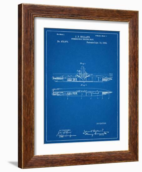 Submarine Vessel Patent-null-Framed Art Print