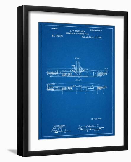 Submarine Vessel Patent-null-Framed Art Print