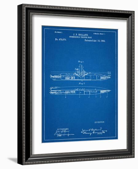 Submarine Vessel Patent-null-Framed Art Print