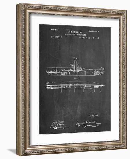 Submarine Vessel Patent-null-Framed Art Print