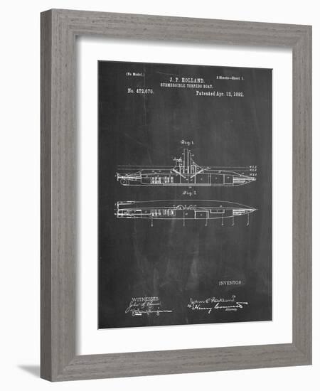 Submarine Vessel Patent-null-Framed Art Print