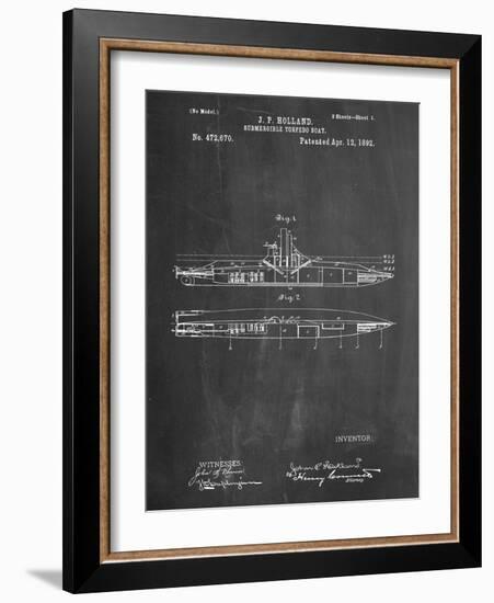 Submarine Vessel Patent-null-Framed Art Print