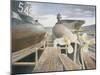 Submarines in Dry Dock-Eric Ravilious-Mounted Giclee Print