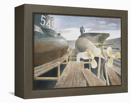 Submarines in Dry Dock-Eric Ravilious-Framed Premier Image Canvas