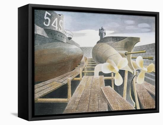 Submarines in Dry Dock-Eric Ravilious-Framed Premier Image Canvas