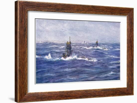 Submarines in the Channel, 1915-William Lionel Wyllie-Framed Giclee Print