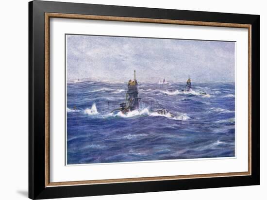 Submarines in the Channel, 1915-William Lionel Wyllie-Framed Giclee Print