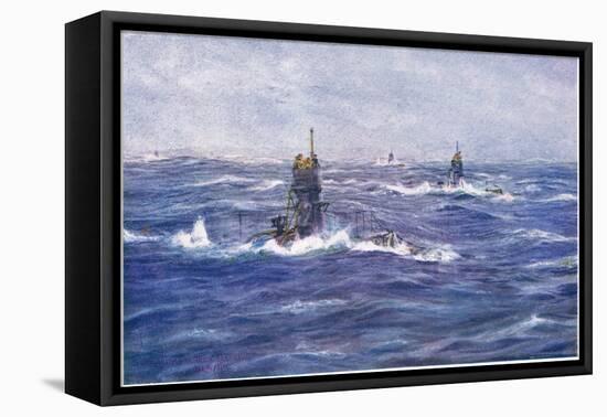 Submarines in the Channel, 1915-William Lionel Wyllie-Framed Premier Image Canvas