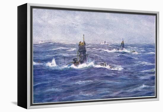 Submarines in the Channel, 1915-William Lionel Wyllie-Framed Premier Image Canvas