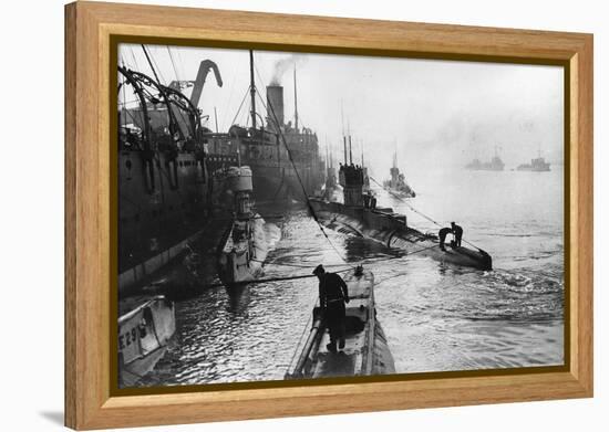 Submarines Leaving the Ship Depot at Harwich-Thomas E. & Horace Grant-Framed Premier Image Canvas
