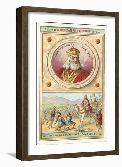 Submission of the Saxons to Charlemagne, 785-null-Framed Giclee Print