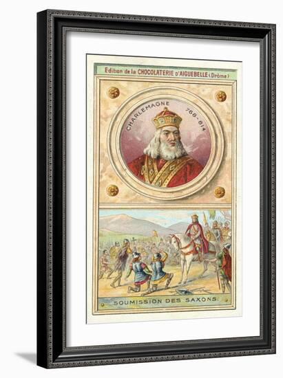 Submission of the Saxons to Charlemagne, 785-null-Framed Giclee Print