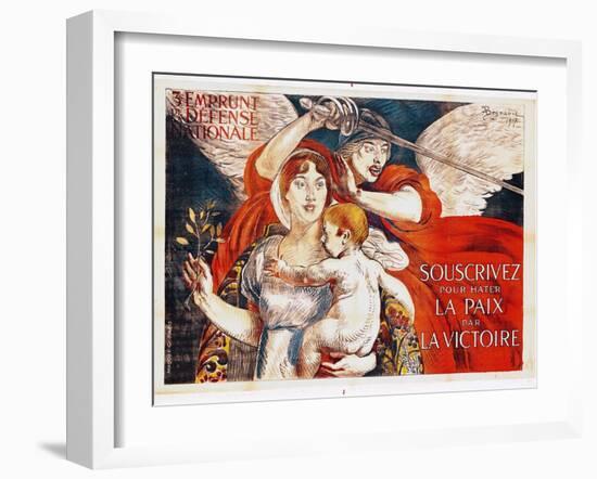 Subscribe to Hasten Peace by Victory, Poster for the Third Loan of the National Defence, 1917-Albert Besnard-Framed Giclee Print