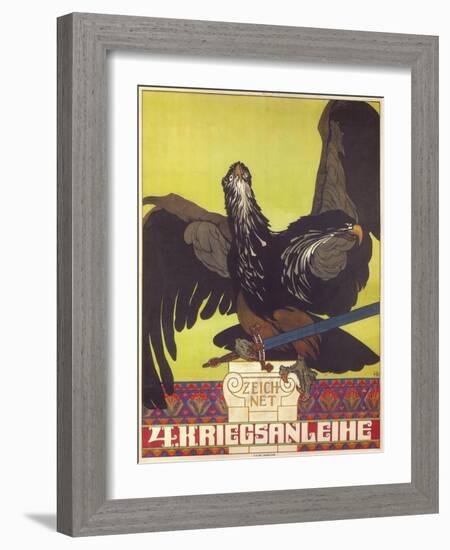 Subscribe to the Fourth War Loan, 1916-Heinrich Lefler-Framed Giclee Print