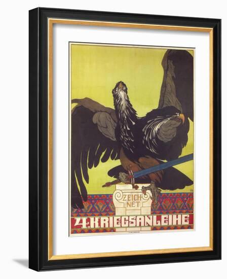 Subscribe to the Fourth War Loan, 1916-Heinrich Lefler-Framed Giclee Print