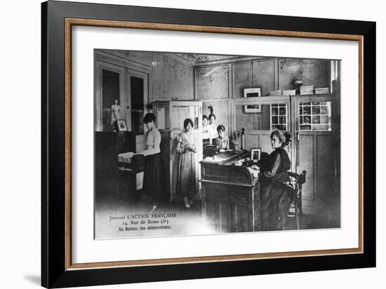 Subscriptions Office of the Newspaper L'Action Francaise, Paris, 1917-null-Framed Giclee Print