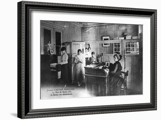 Subscriptions Office of the Newspaper L'Action Francaise, Paris, 1917-null-Framed Giclee Print