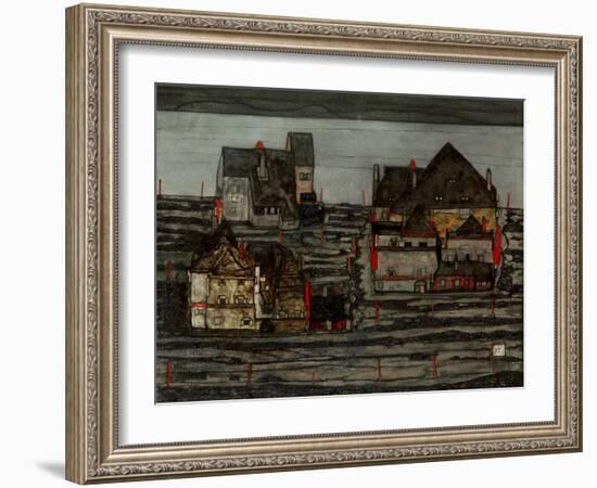 Suburb I, 1914-Egon Schiele-Framed Giclee Print