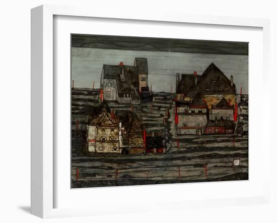 Suburb I, 1914-Egon Schiele-Framed Giclee Print