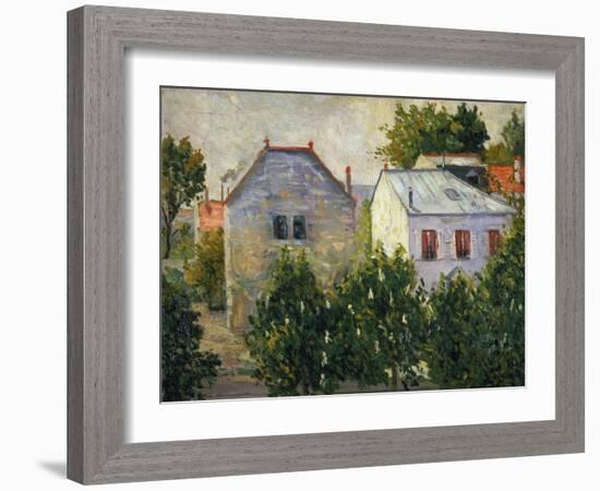 Suburban Garden Near Asnieres, 1883-Paul Signac-Framed Giclee Print