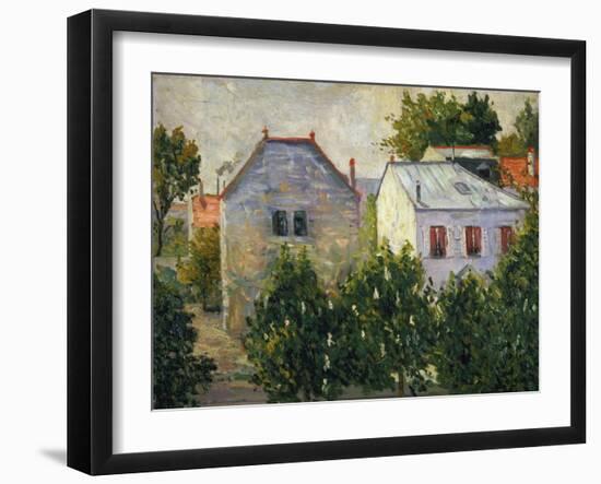 Suburban Garden Near Asnieres, 1883-Paul Signac-Framed Giclee Print