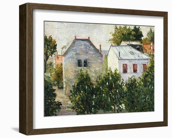 Suburban Garden Near Asnieres, 1883-Jean-Baptiste-Camille Corot-Framed Giclee Print