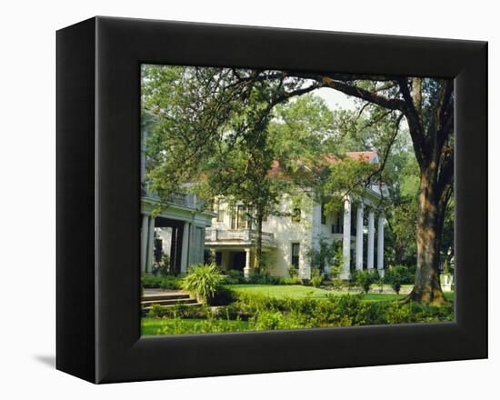 Suburban House in Antibellum Style of Architecture, Mobile, Alabama, USA-Anthony Waltham-Framed Premier Image Canvas