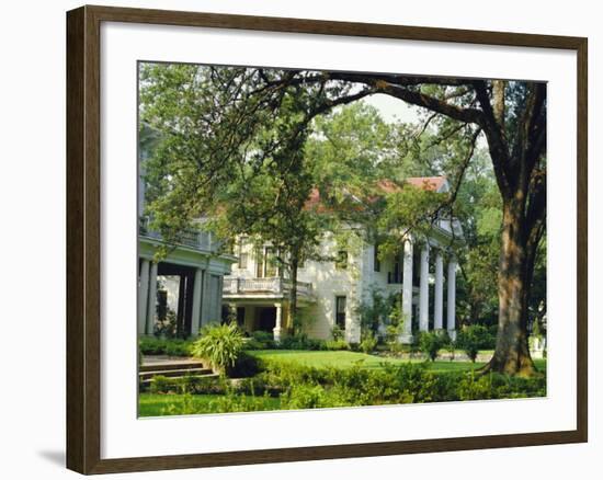 Suburban House in Antibellum Style of Architecture, Mobile, Alabama, USA-Anthony Waltham-Framed Photographic Print