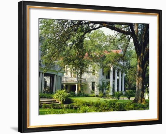 Suburban House in Antibellum Style of Architecture, Mobile, Alabama, USA-Anthony Waltham-Framed Photographic Print